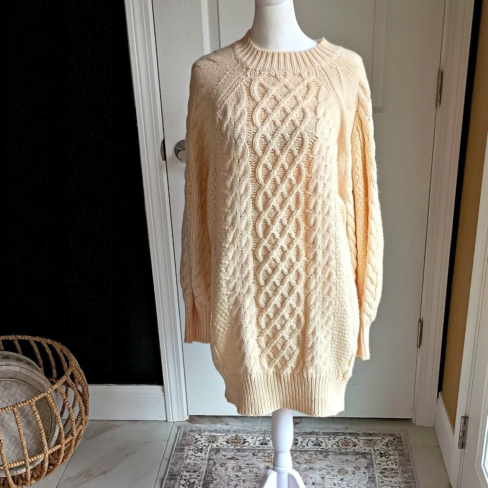 CHUNKY OVERSIZED SWEATER DRESS SZ L